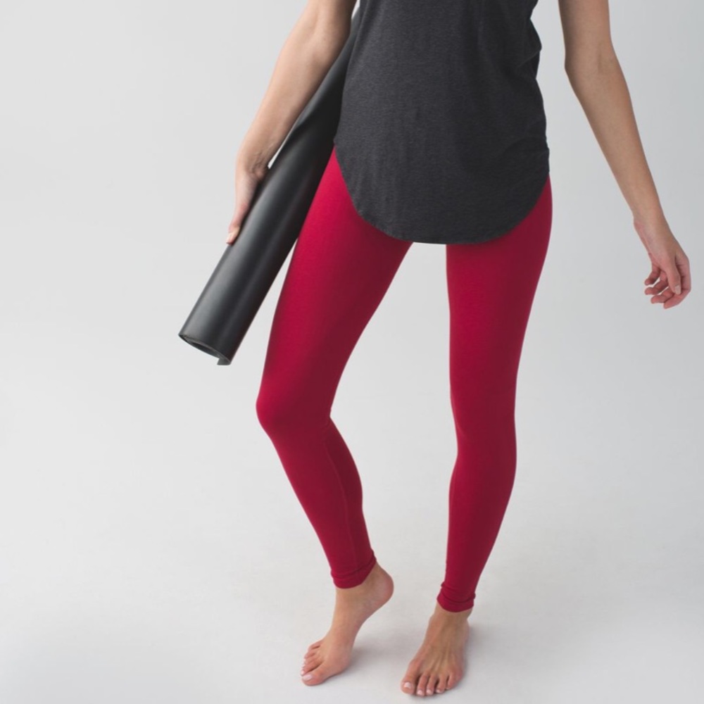 Lululemon Zone In Tight Compression Hi-Rise Red
